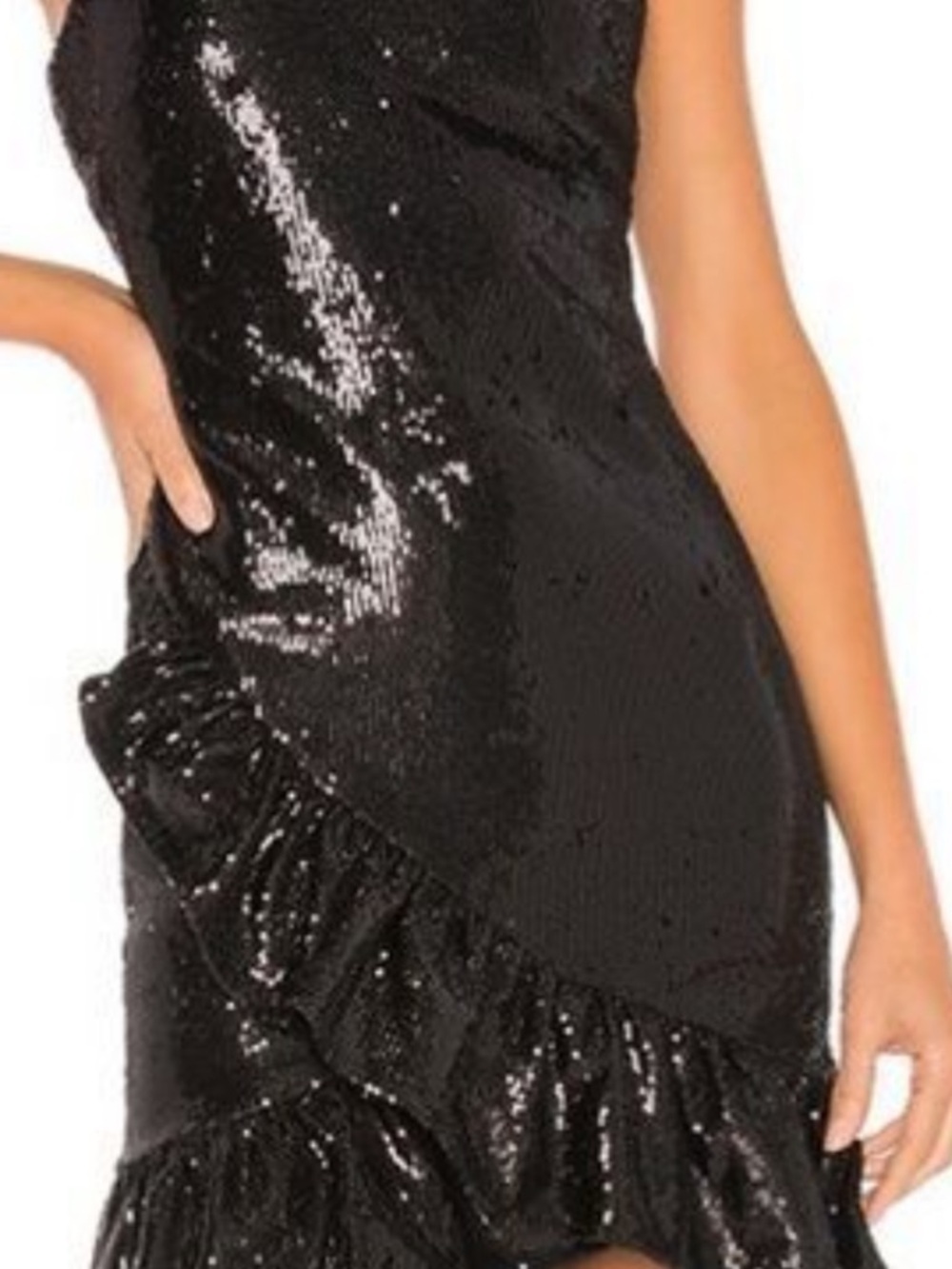 NWT  Likely Lilia black Ruffled Sequins mini dress size 2